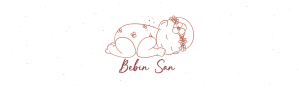 Logotip Bebin san s ilustracijom uspavane bebe